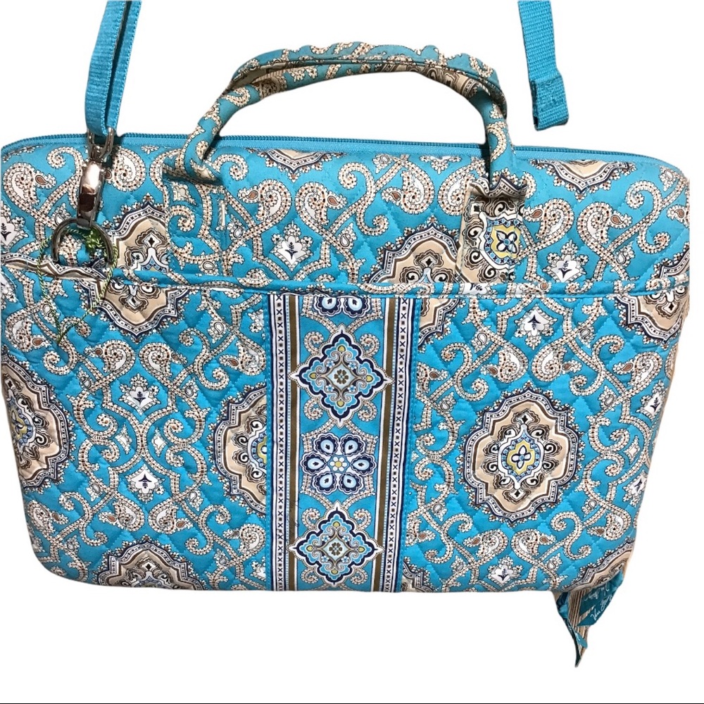 COPY - VERA BRADLEY - Laptop Bag  Retired “Totally Turq” Hard Shell 16 inch EUC.